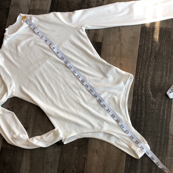 Shein off white ribbed body suit - Picture 7 of 9
